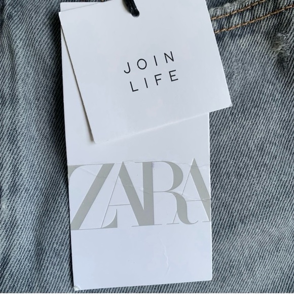 NWT Zara hi rise ankle length grey denim pants - Picture 3 of 13
